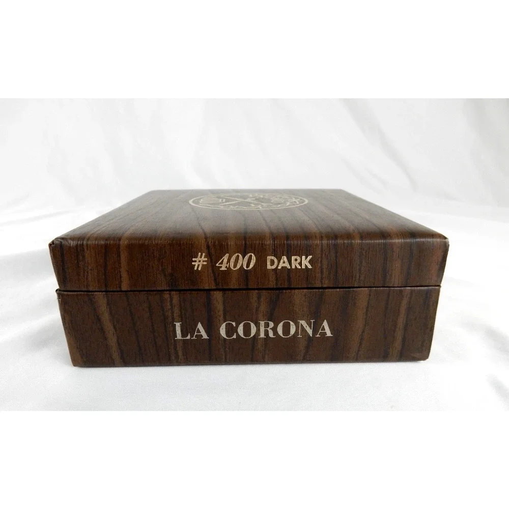 Vintage La Corona #400 Faux Walnut Cigar Box American Brands 1970s Dark